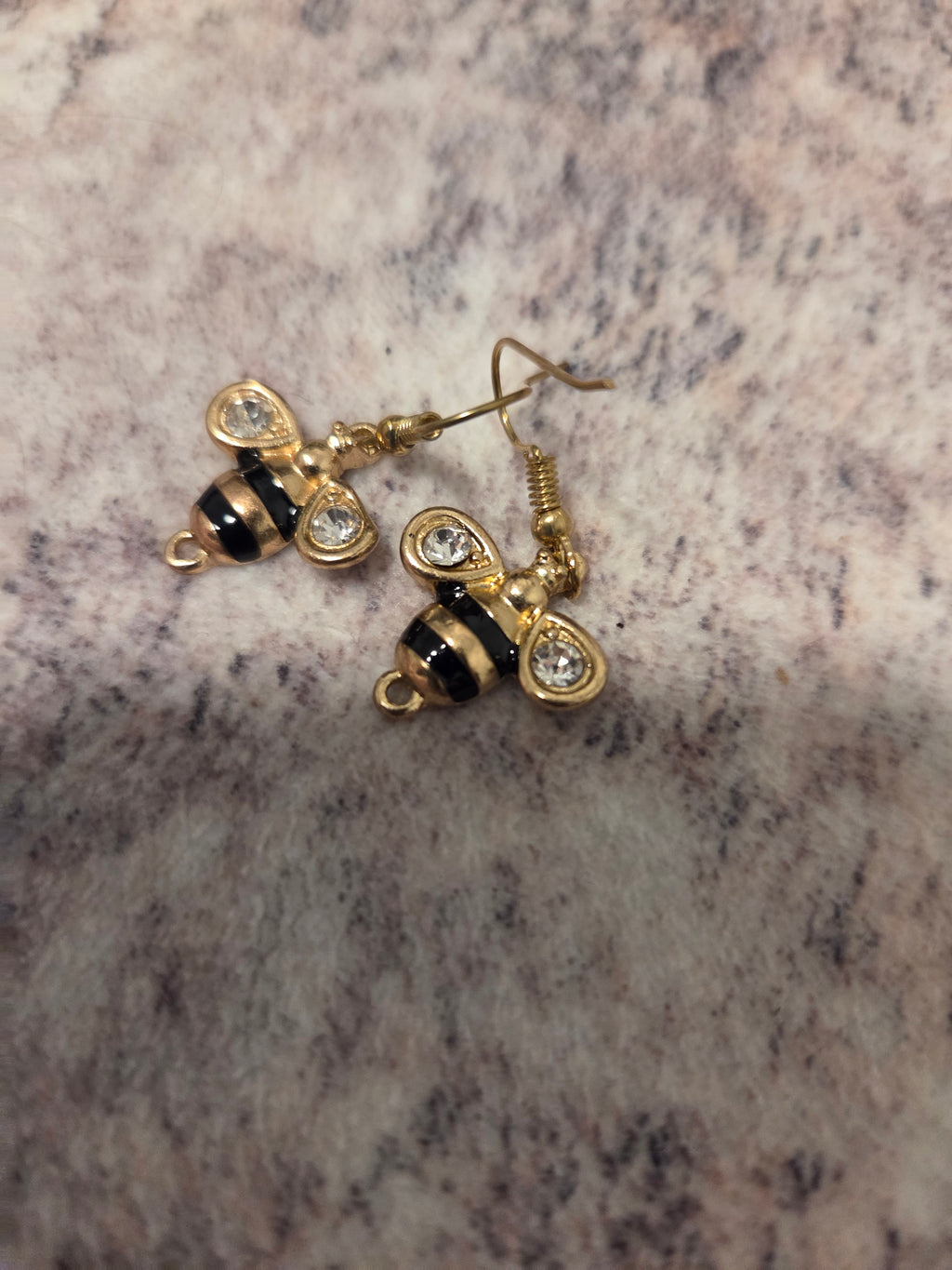 Golden bee earrings