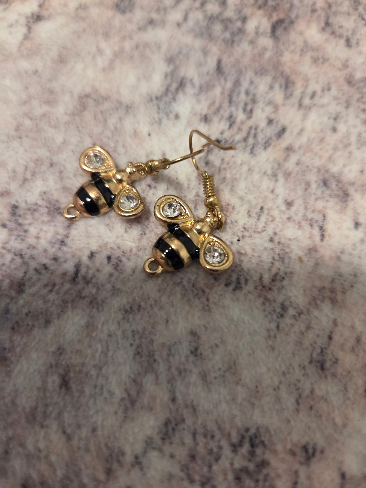 Golden bee earrings