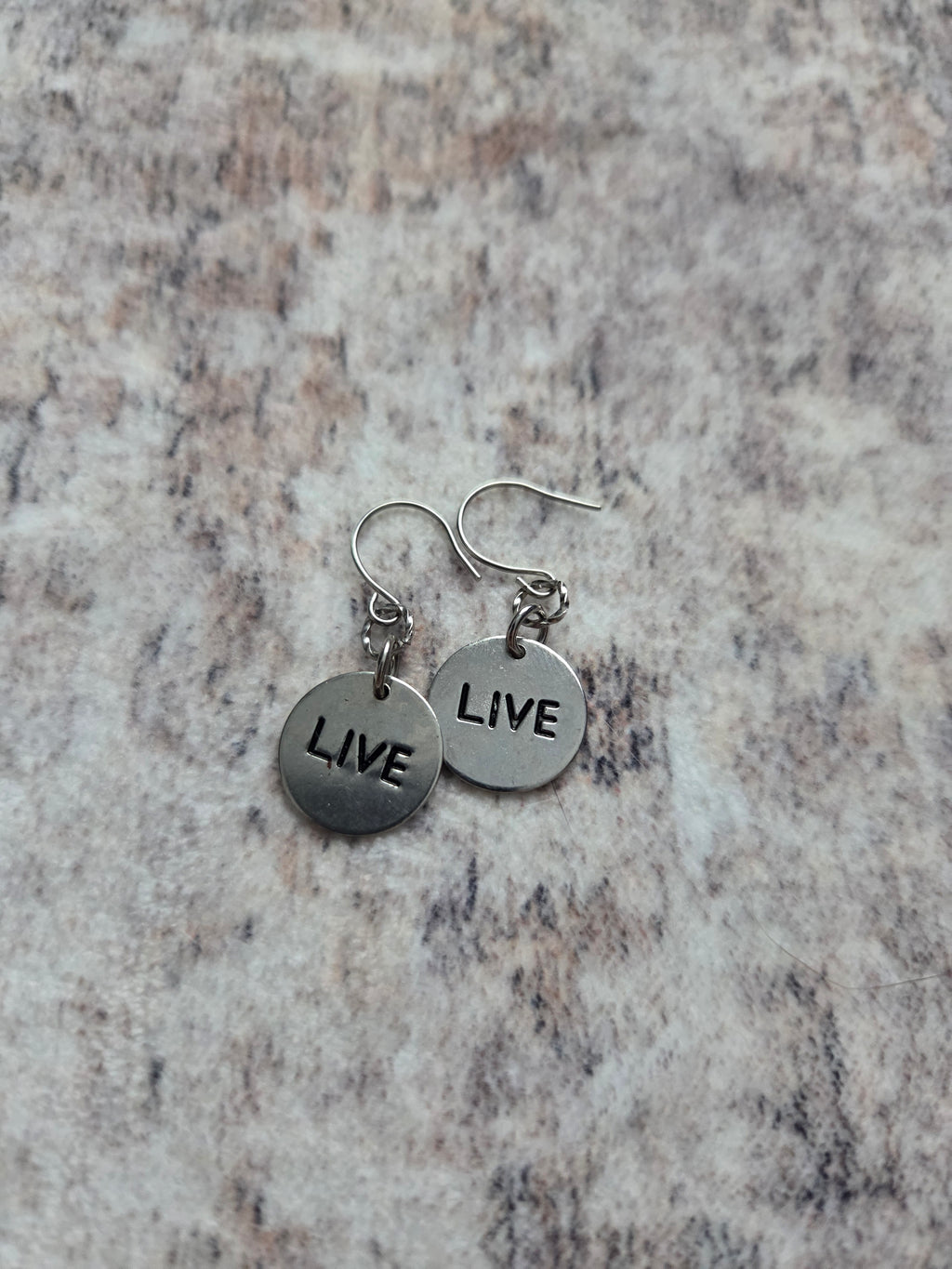 'LIVE' earrings