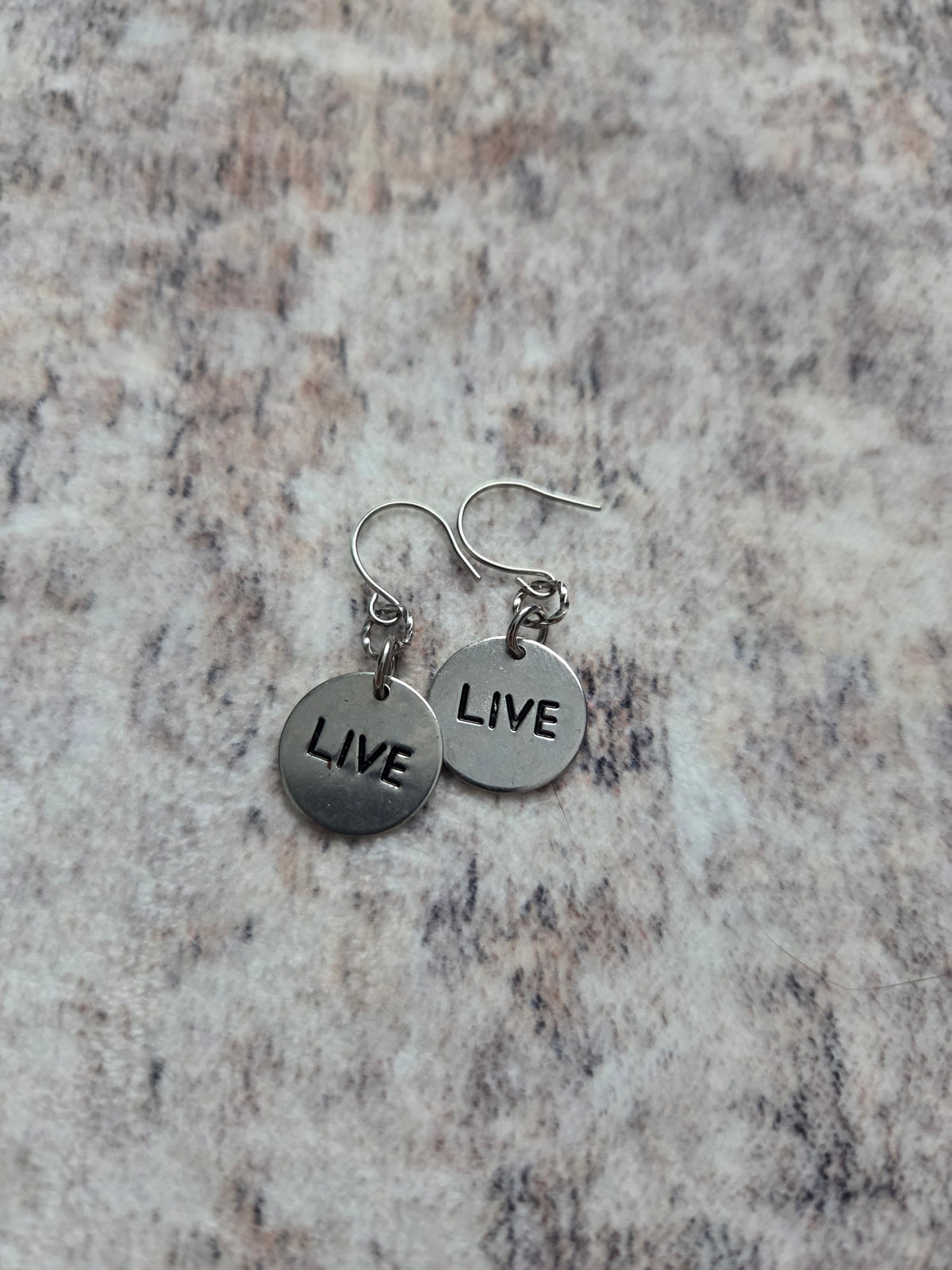 'LIVE' earrings