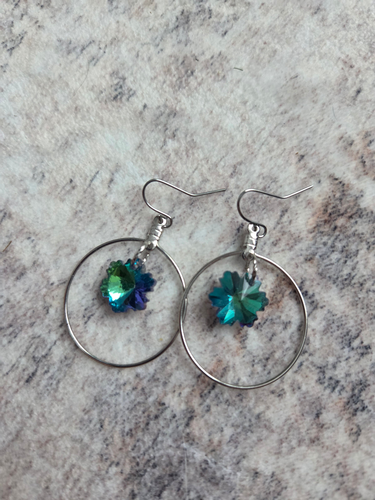Flower prism earrings