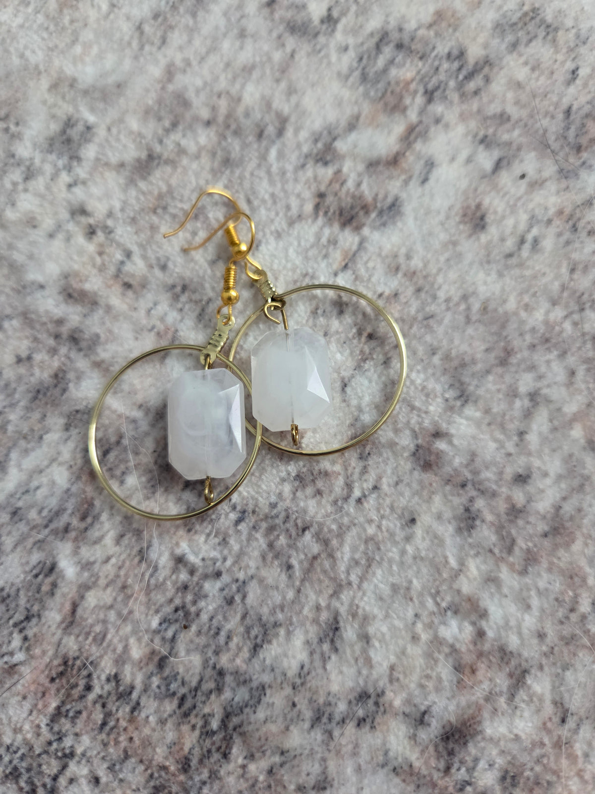 Classic stylized glass bead earrings