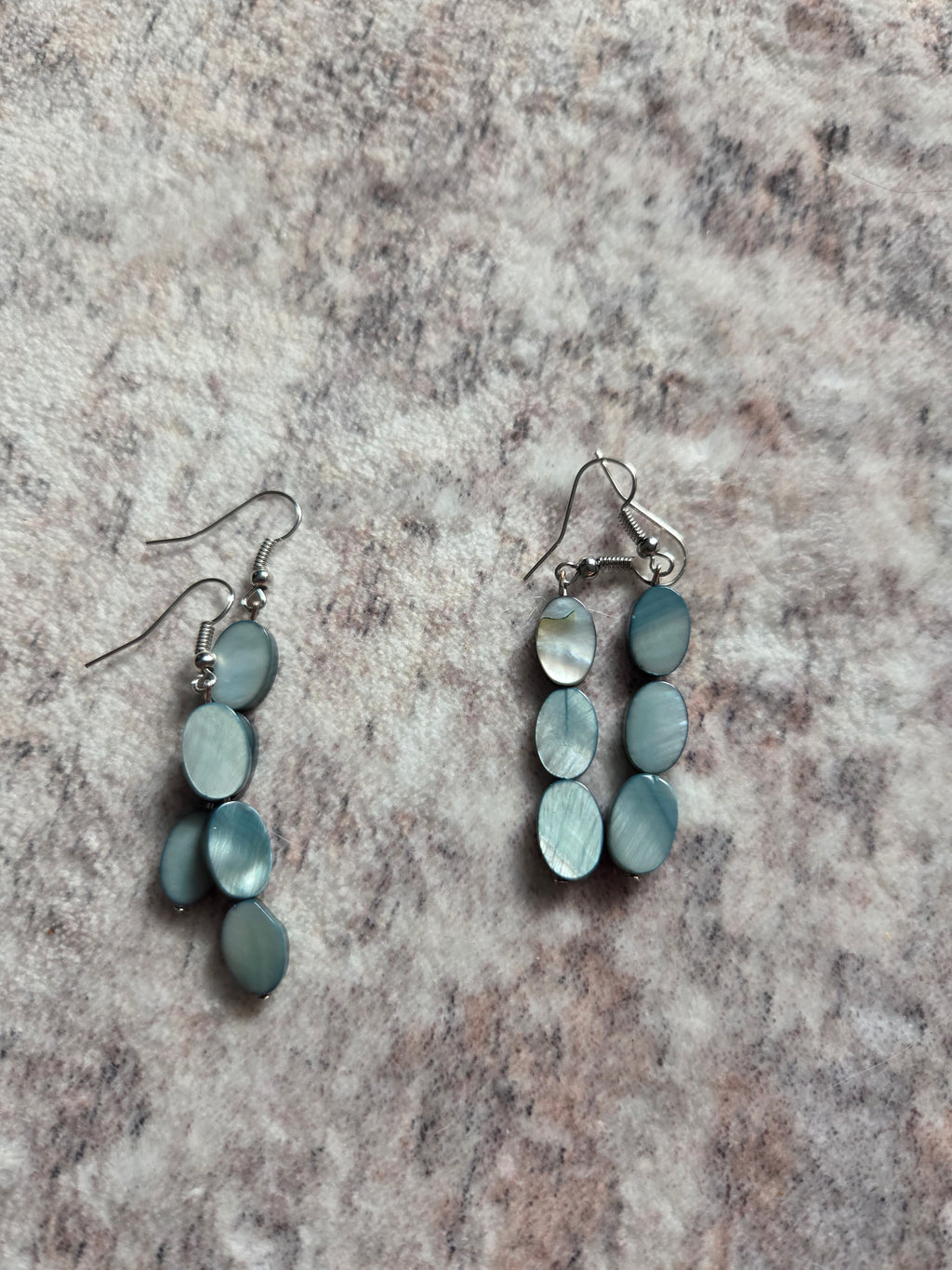 Oval beaded earrings