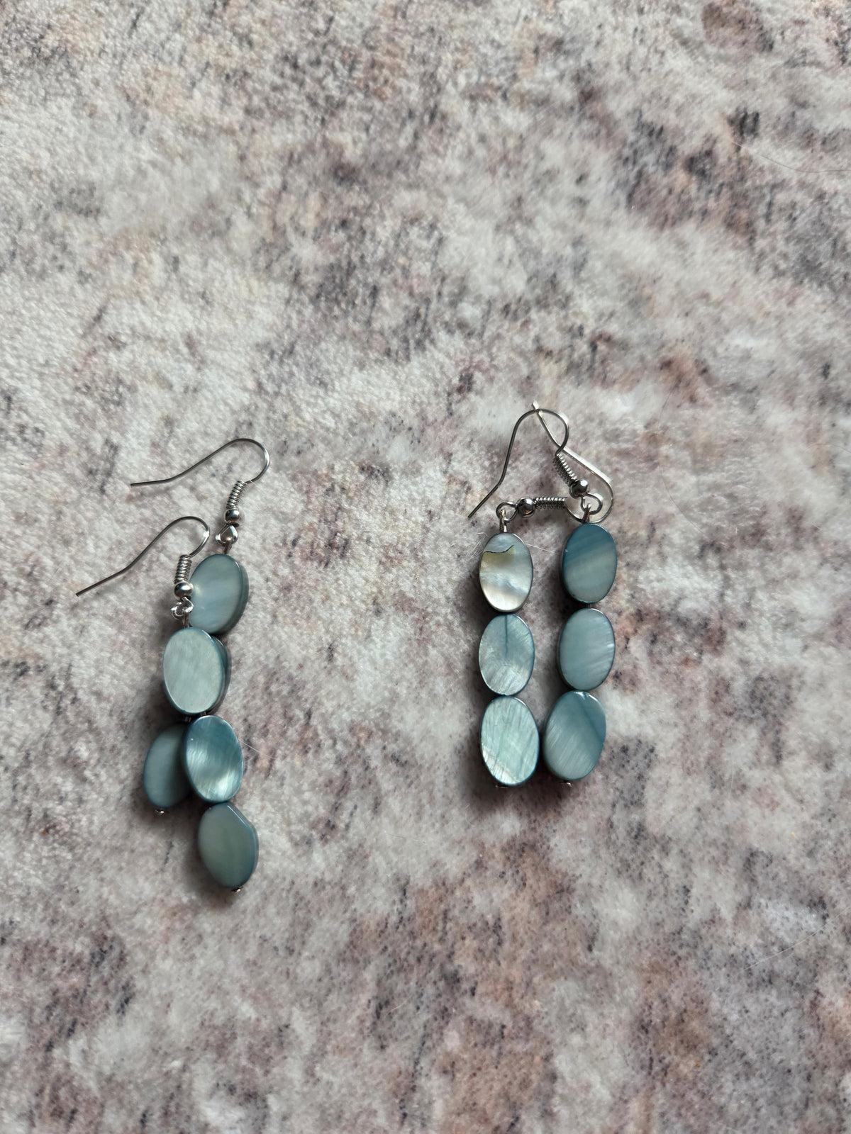 Oval beaded earrings