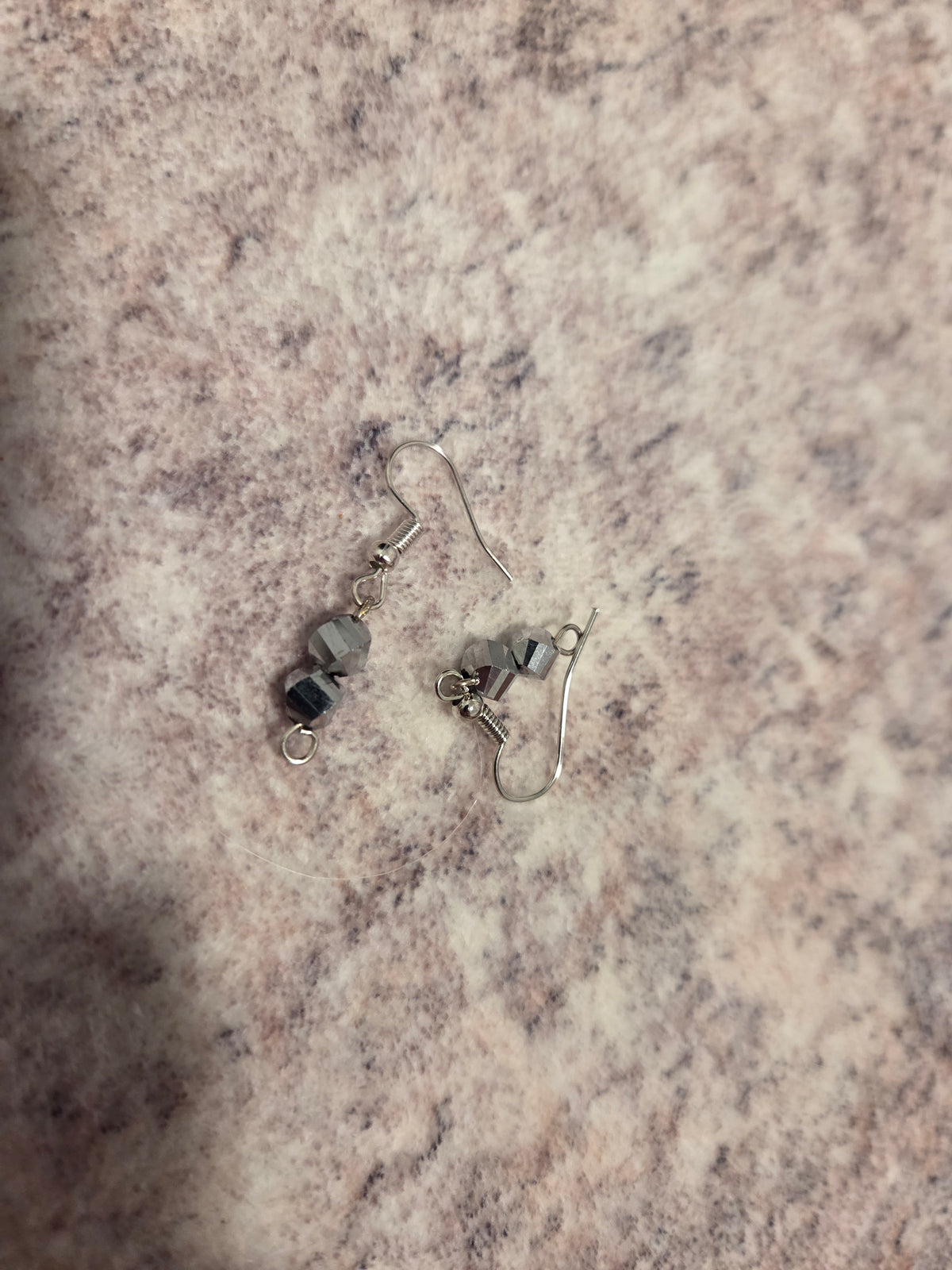 Funky shaped beaded earrings