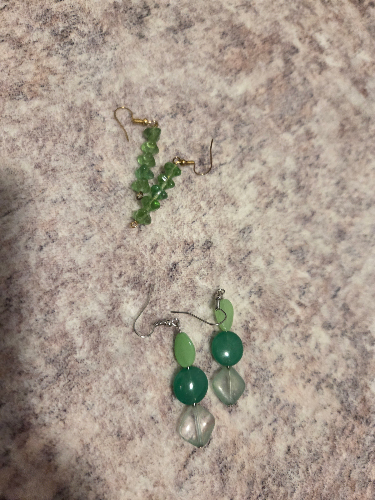 Funky shaped beaded earrings