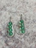 Classic stylized glass bead earrings