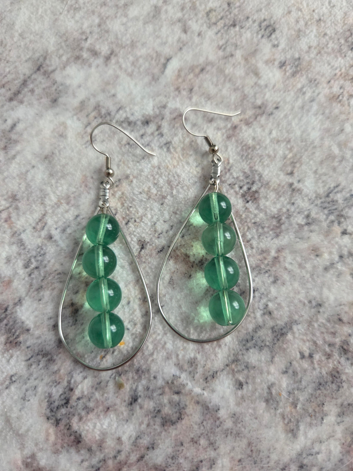 Classic stylized glass bead earrings