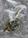 Golden flip flop earrings