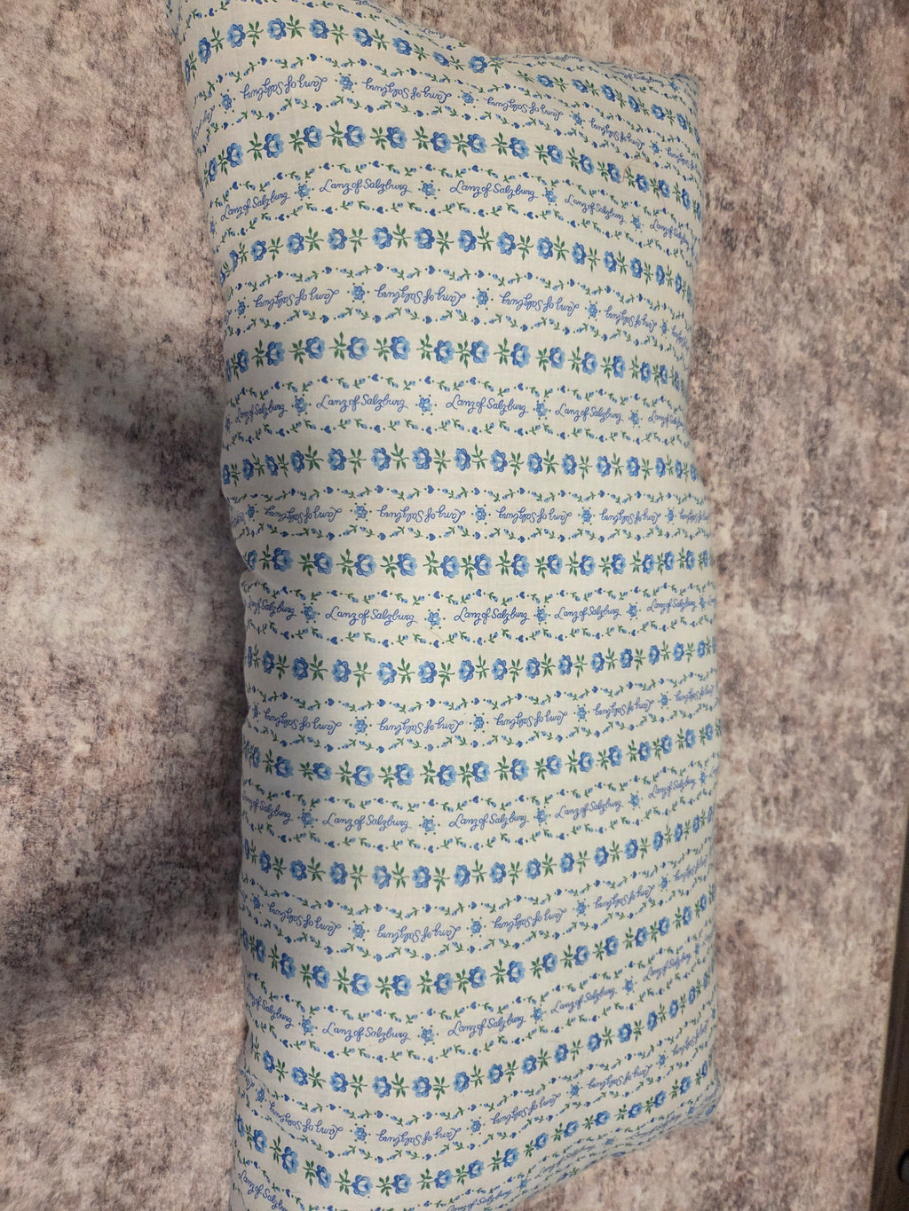 White floral lounge pillow
