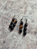 Wood bead earrings