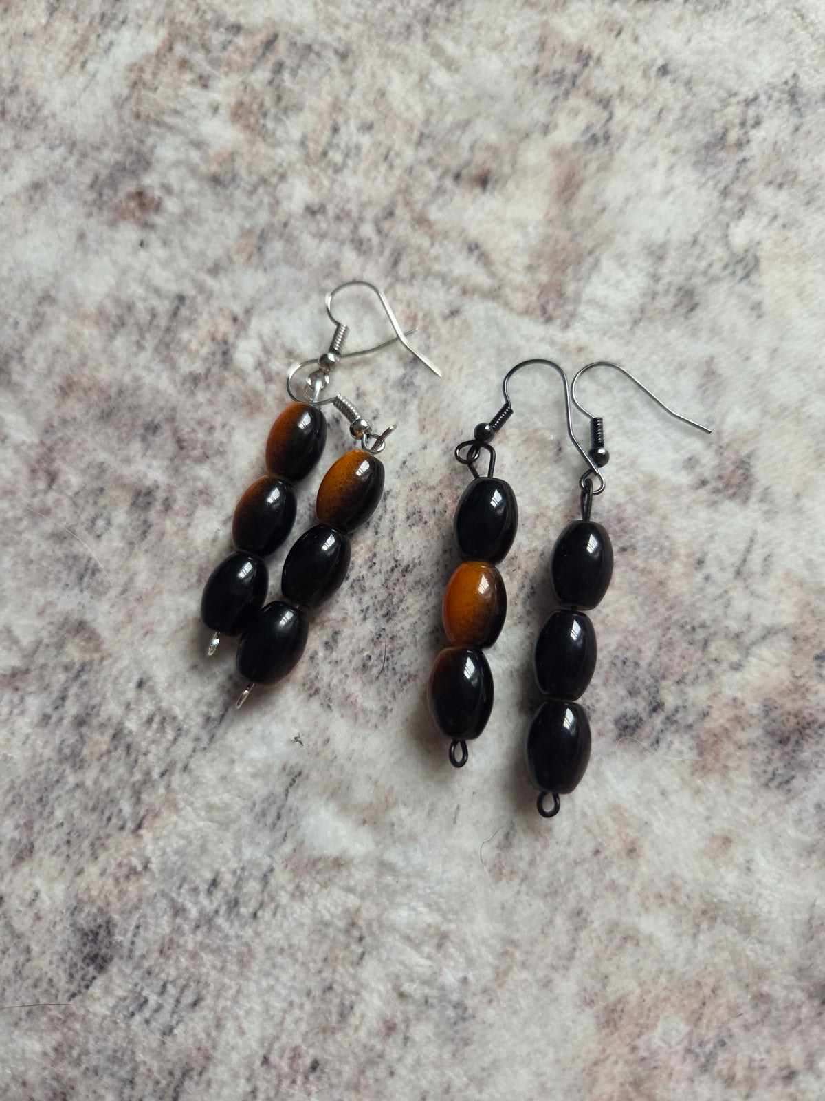 Wood bead earrings